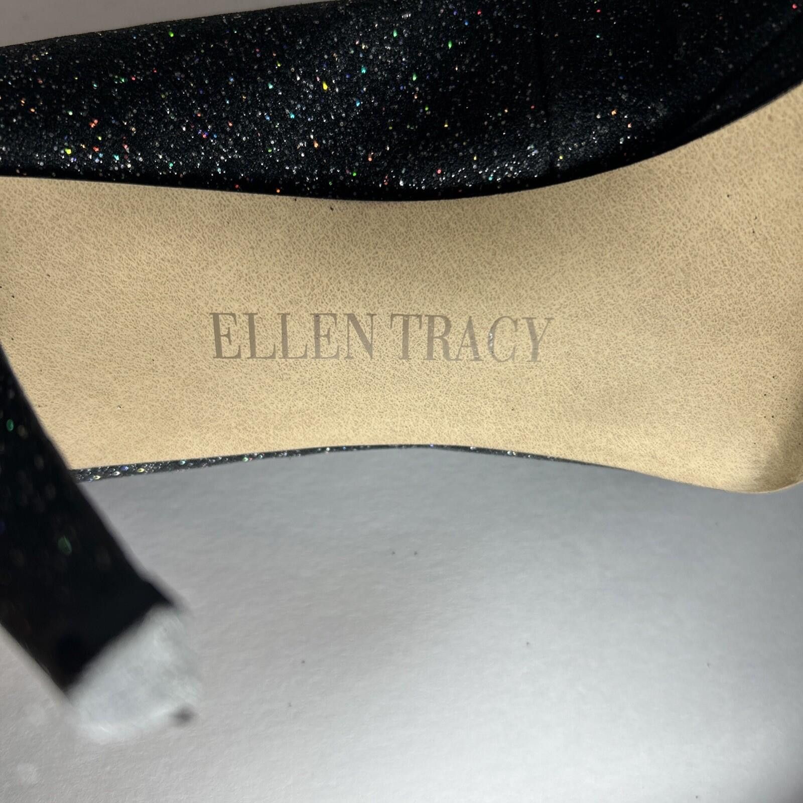 Other Ellen Tracy Cody Black Glitter Round Toe Classic Pumps 9.5M Size US 10 / IT 40 - 7 Thumbnail