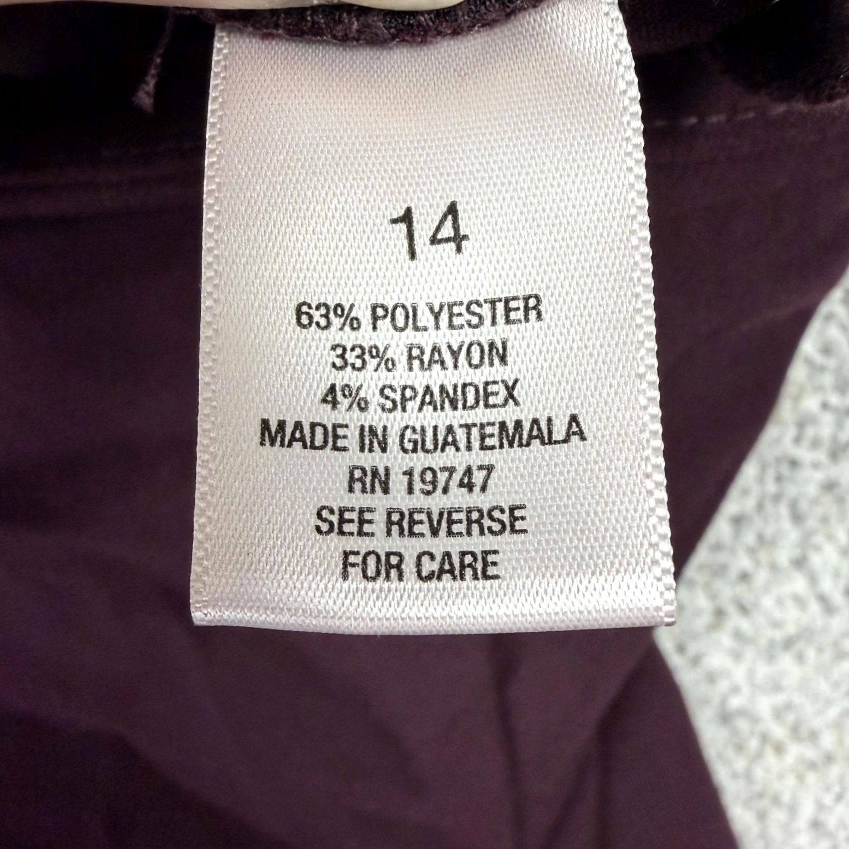 Vintage VINTAGE? No — Roz & Ali Dress Pants Womens Size 14 36x29 Ponte Knit Office Siren Chic Workwear Size 36" / US 14 / IT 50 - 7 Thumbnail