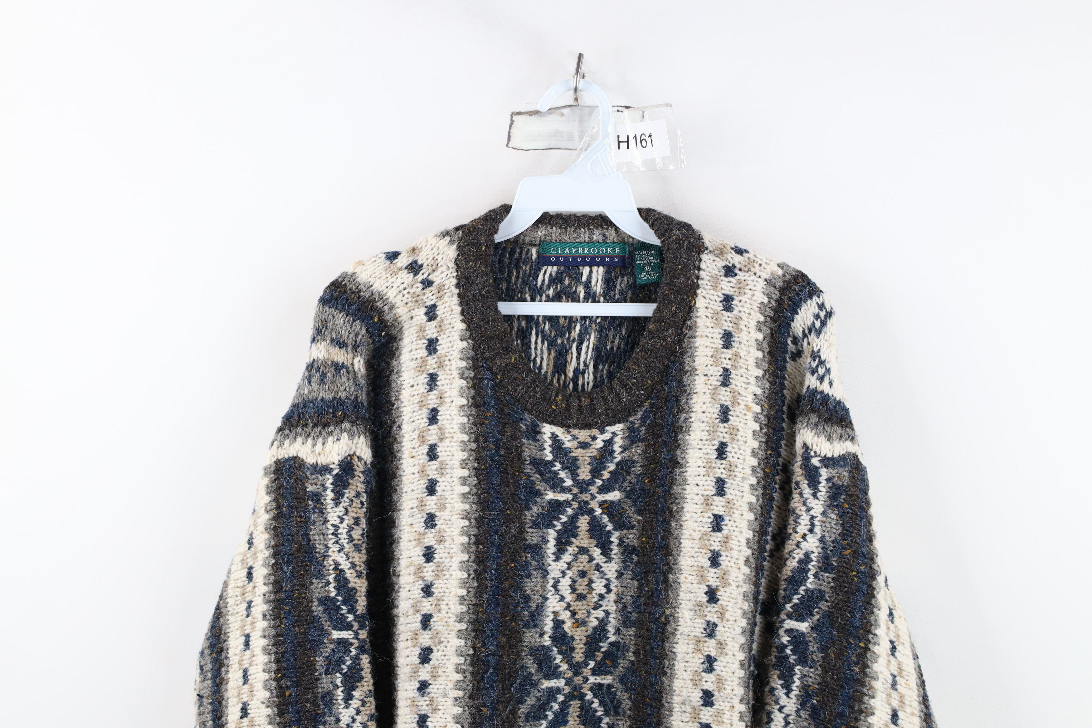 Vintage Vintage 90s Streetwear Heavy Blend Knit Fair Isle Sweater Size US M / EU 48-50 / 2 - 2 Thumbnail