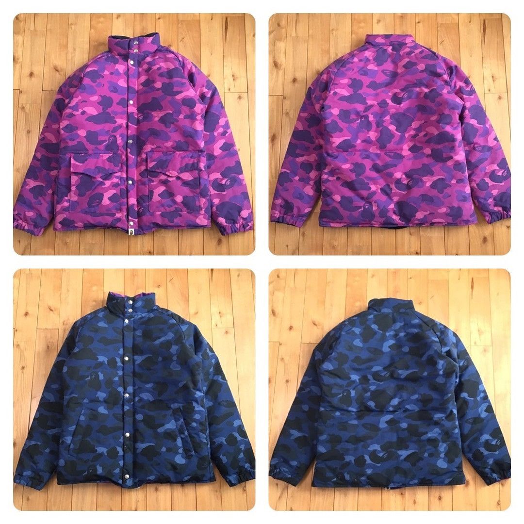 Bape 🔥Reversible🔥 BAPE Purple camo x Blue camo Puffer Down Jacket Size US M / EU 48-50 / 2 - 1 Thumbnail