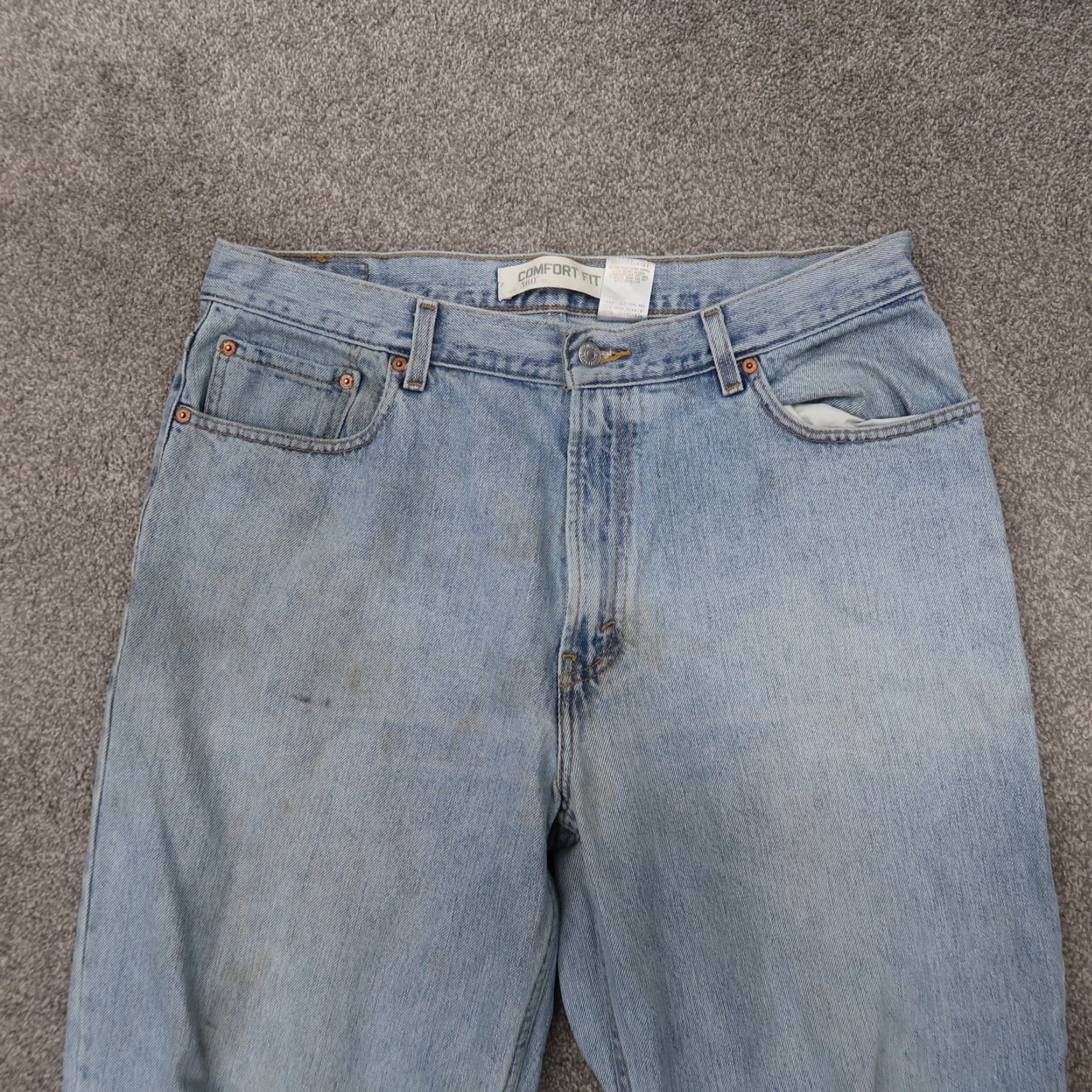 Levi's VINTAGE Levi's Jeans 560 Comfort Fit 36x34 Distressed Blue Denim 5-Pocket Baggy Mens Size US 36 / EU 52 - 6 Thumbnail