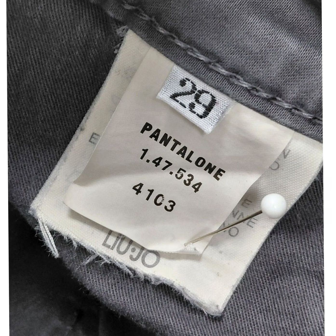 Liu Jo LIU JO Pantalone Slim Gray 29 Regular Cotton Elastane Made in Italy Women Pant Size 29" - 7 Thumbnail
