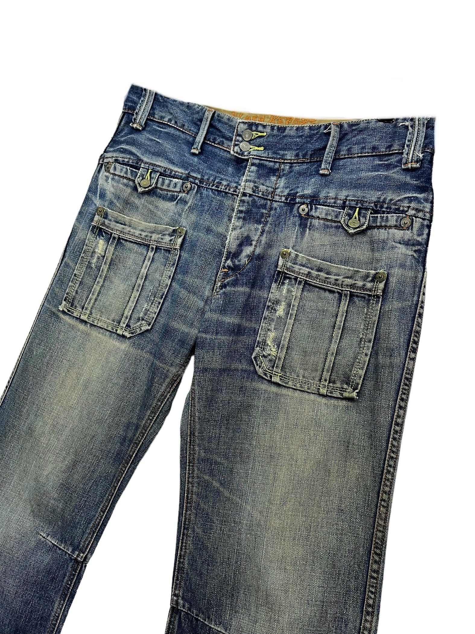 Report Collection 🔥FLASH REPORT Vintage Fatigues Denim Mudwash Bush Pants Size US 31 - 8 Thumbnail