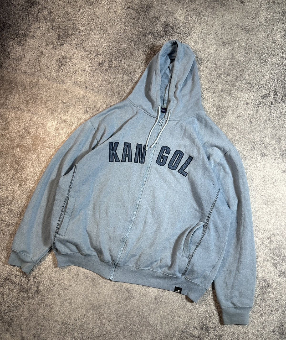 Kangol × Vintage Y2K Vintage Kangol Big Logo Zip Up Hoodie Streetwear Rare XL Size US XL / EU 56 / 4 - 1 Thumbnail