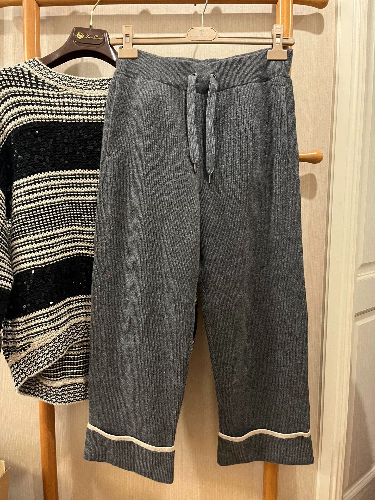 Brunello Cucinelli Brunello Cucinelli Cashmere Wide-Leg Pants Size US 35 - 1 Thumbnail