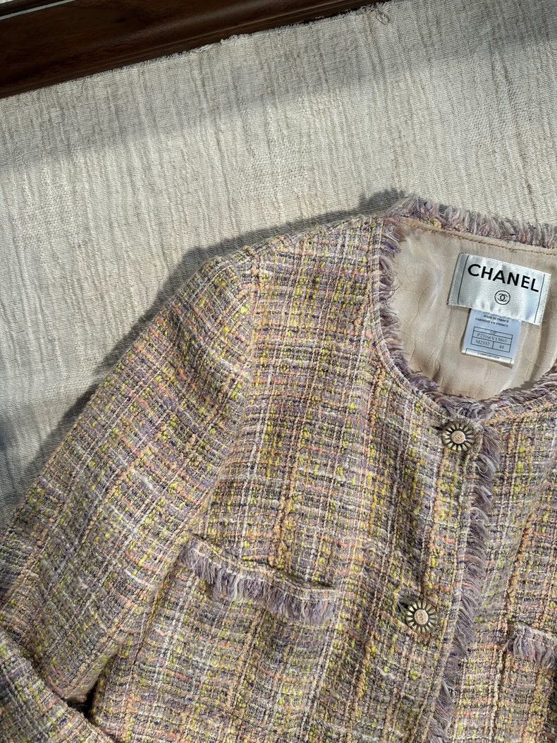 Chanel Chanel 04P Four-pocket waterfall tweed tassel edge round-n Size M / US 6-8 / IT 42-44 - 6 Thumbnail