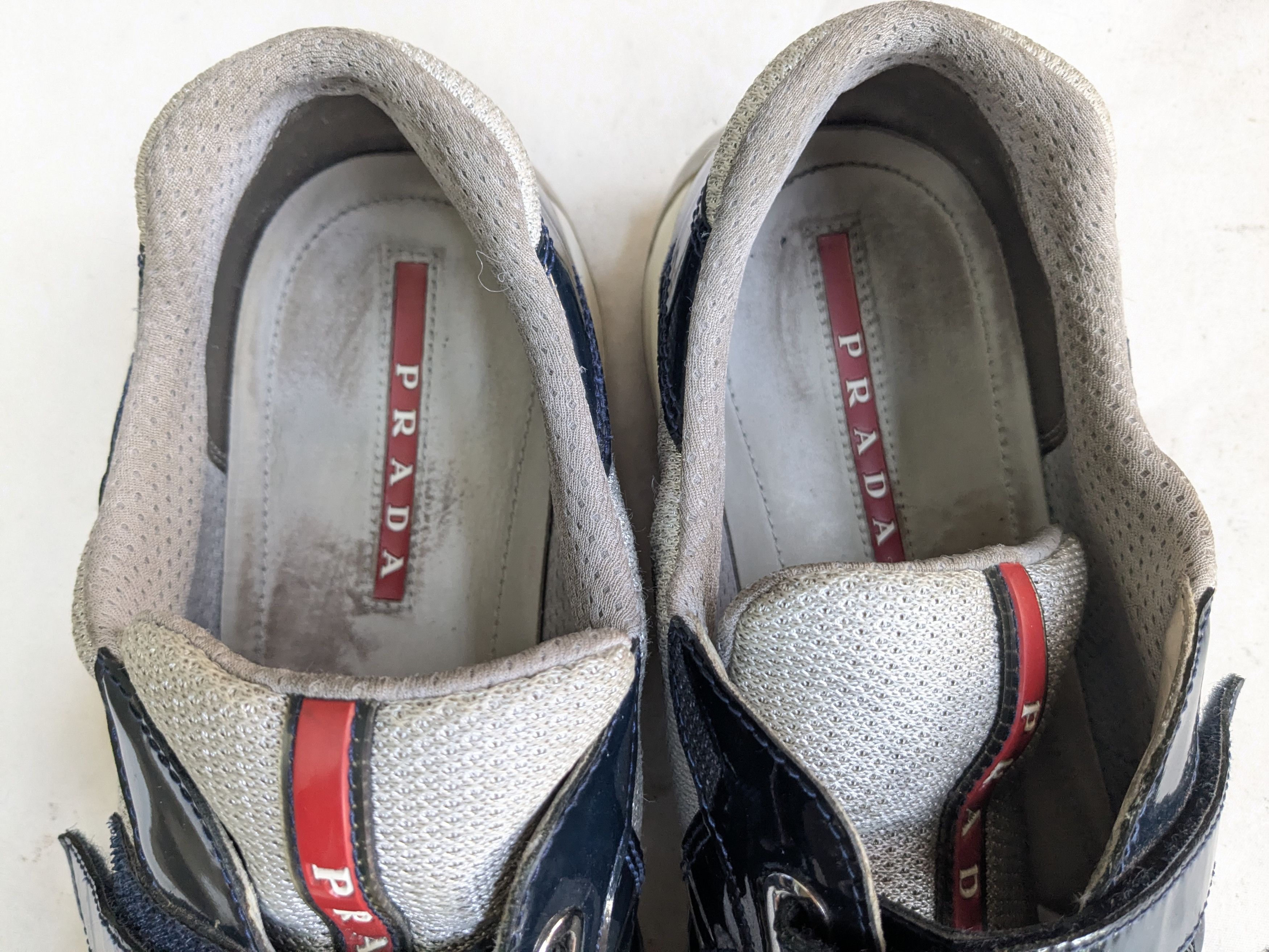 Prada Prada America's Cup Navy Blue Patent Leather 12 Straps Low Size US 12 / EU 45 - 4 Thumbnail