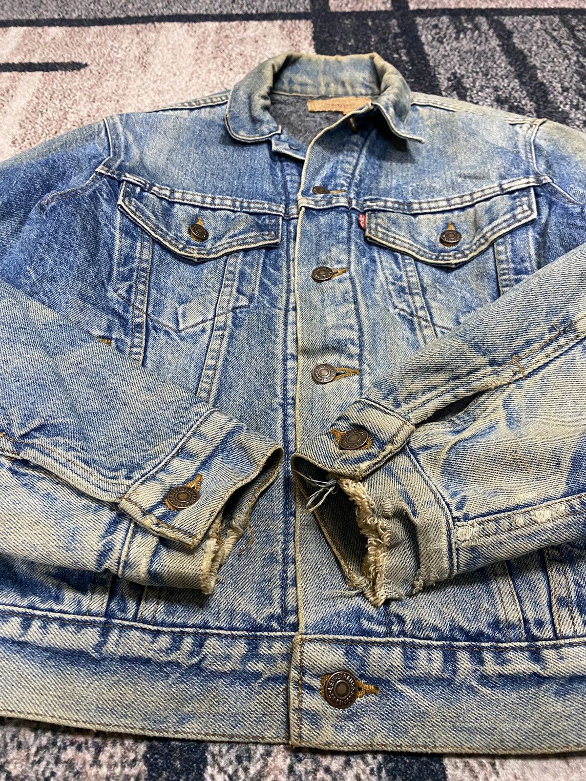 Levi's Vintage Clothing Vintage 80s Levi’s Sherpa Trucker Distressed Jacket Size US M / EU 48-50 / 2 - 8 Thumbnail