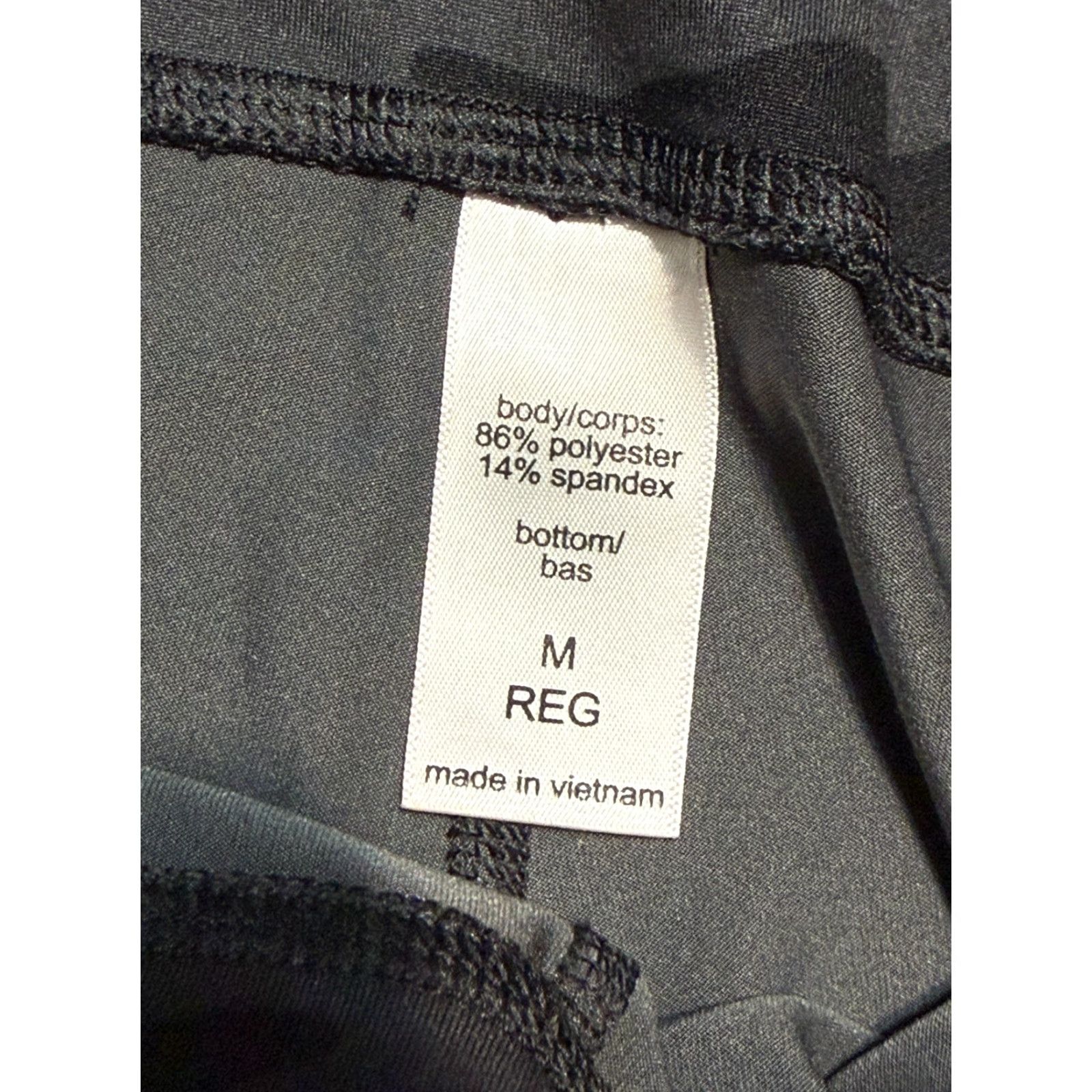 Vintage Maurices Leggings Women's Medium Black Gray Camouflage High Rise Stretch Size 32" / US 10 / IT 46 - 5 Thumbnail
