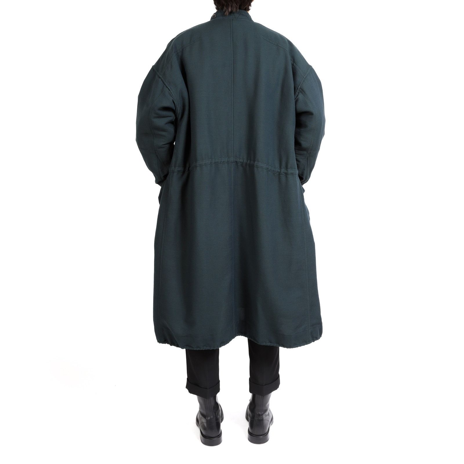 Haider Ackermann FW17 Oversized Quilted Coat in Teal Wool Size US XS / EU 42 / 0 - 5 Thumbnail