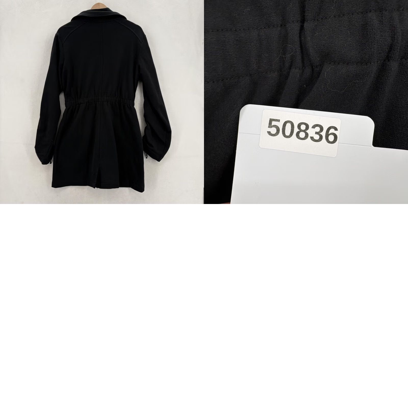 Norma Kamali Norma Kamali Coat Womens Medium Black French Terry Zip Elastic Waist Pockets Size M / US 6-8 / IT 42-44 - 9 Thumbnail