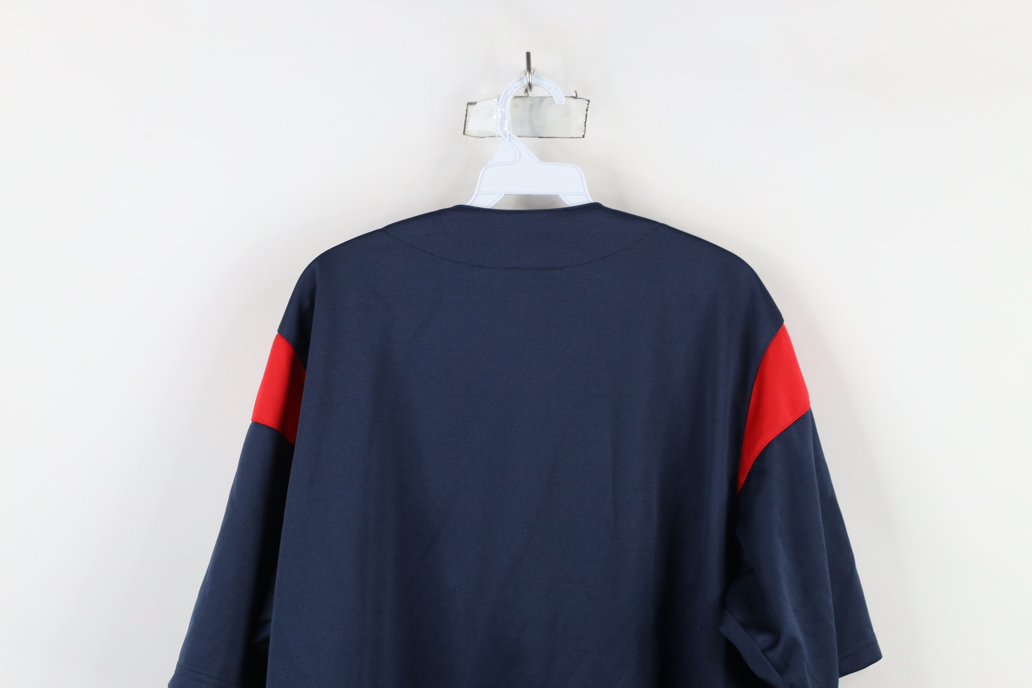 Vintage Vintage Y2K Cleveland Indians Baseball Jersey Navy Blue Red Size US XL / EU 56 / 4 - 13 Thumbnail