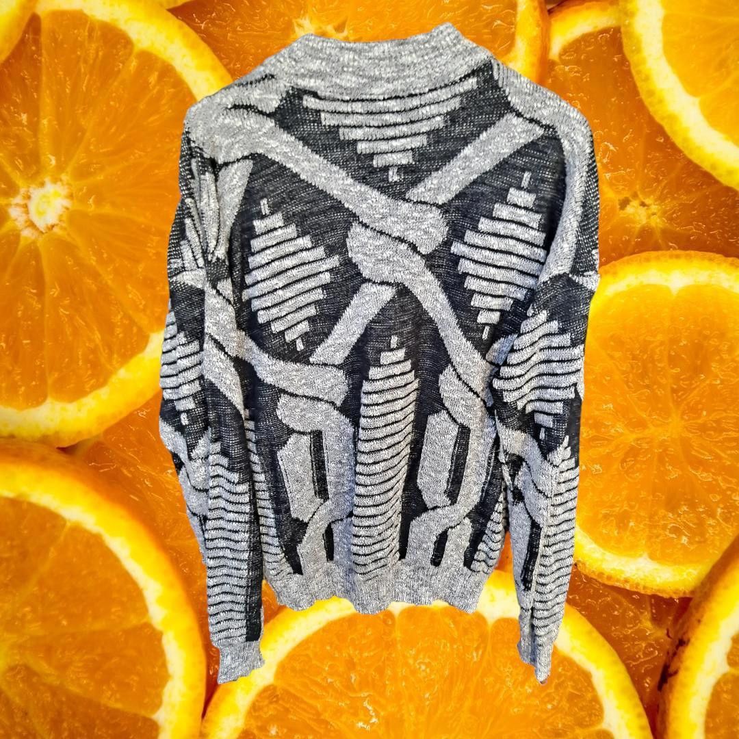 Koman Vintage 90's Koman Knit Sweater with Abstract Design Size La Size US L / EU 52-54 / 3 - 6 Thumbnail