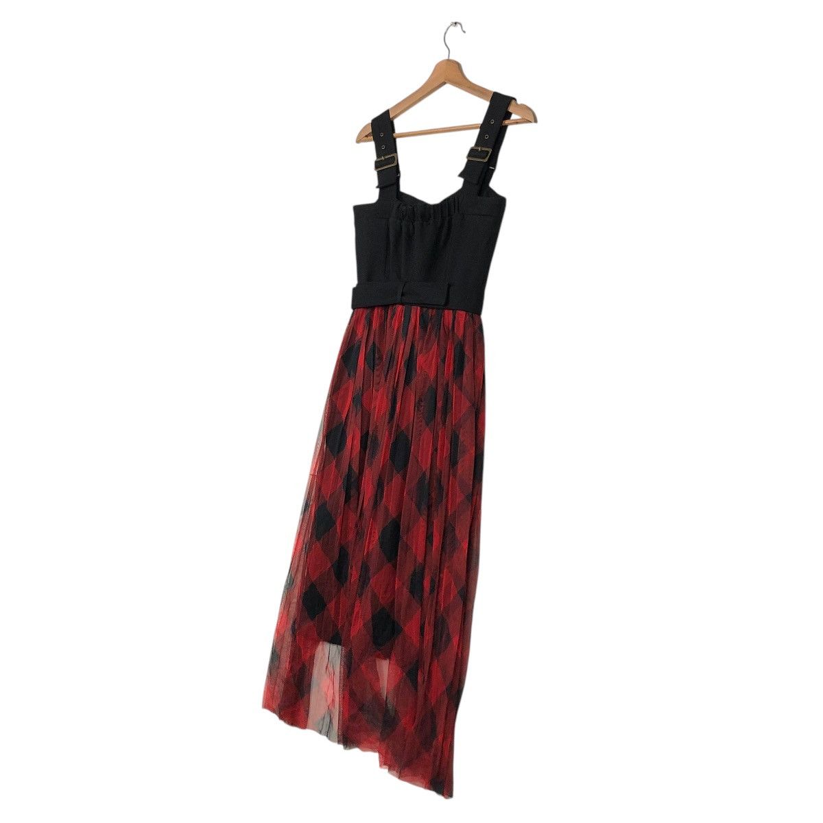 Hysteric Glamour 🔥PUNK DESIGN OVERALL MAXI SKIRT REDYAZEL TARTAN CHECK Size M / US 6-8 / IT 42-44 - 16 Thumbnail
