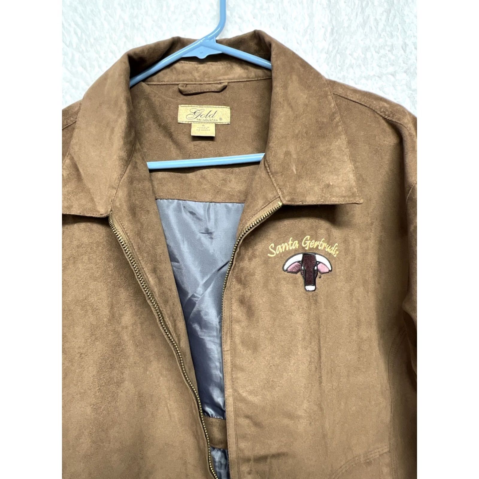 Vintage Y2K 90s-00s Cattle Ranch Jacket Brown Suede Look Zip Front Western Workwear S Mens Size US S / EU 44-46 / 1 - 5 Thumbnail