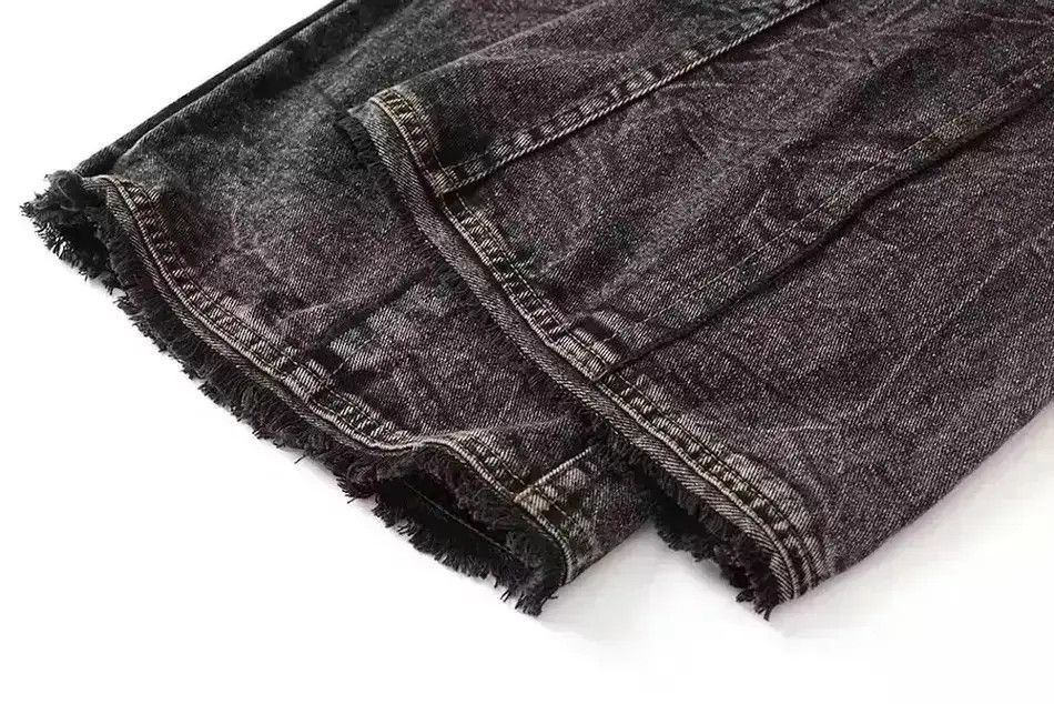 Japanese Brand Opium Black Tassel Striped jeans Size US 32 / EU 48 - 5 Thumbnail