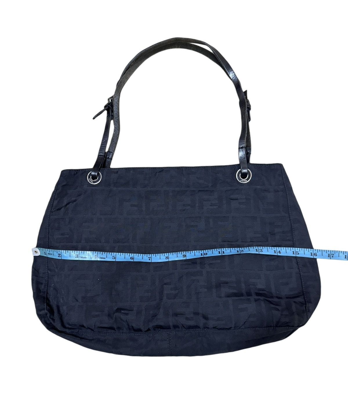 Fendi Authentic🔥Fendi Zucca Black Canvas Tote Bag Size ONE SIZE - 16 Thumbnail