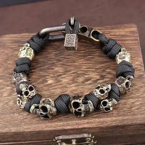 Jewelry Unique Design Skull Adjustable Handmade Bracelets Size ONE SIZE - 2 Thumbnail