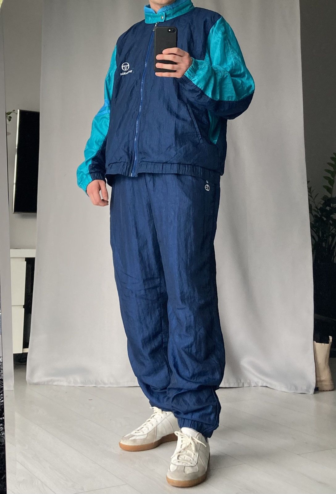 Sergio Tacchini × Vintage Vintage Sergio Tacchini 80s 90s Tracksuit Set Jacket Pants Size US L / EU 52-54 / 3 - 3 Thumbnail