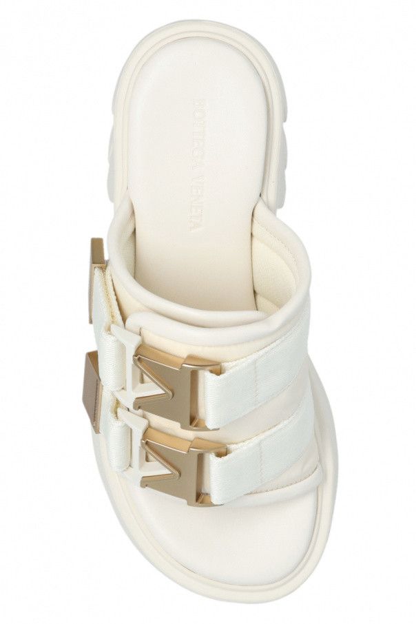 Bottega Veneta o1n1vont1024 Flash Flat Sandals in White Size US 12 / IT 42 - 6 Thumbnail