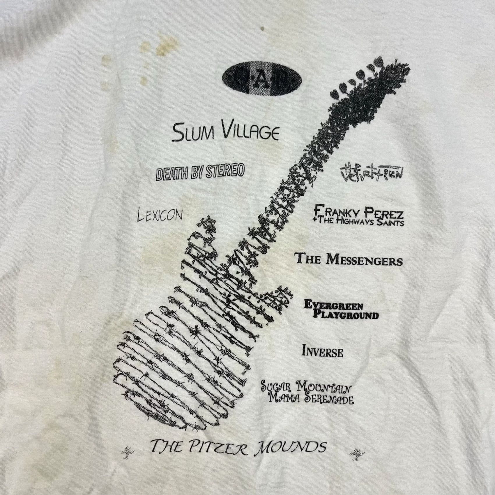 Vintage VINTAGE Slum Village Concert T-Shirt Large White Death By Stereo Tour Mens Size US L / EU 52-54 / 3 - 2 Thumbnail