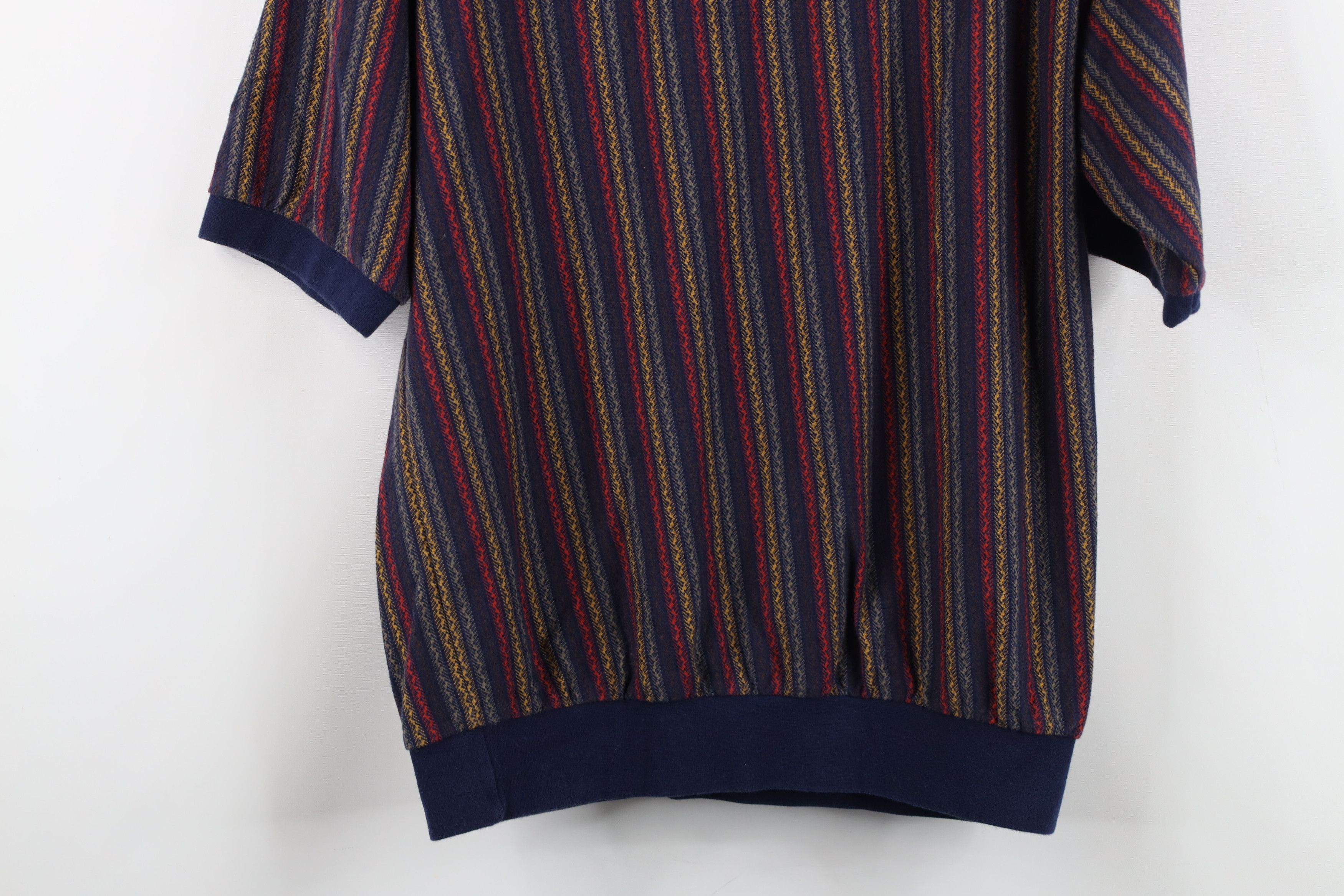 Vintage Vintage 90s Streetwear Striped Knit Pullover Polo Shirt Size US M / EU 48-50 / 2 - 13 Thumbnail