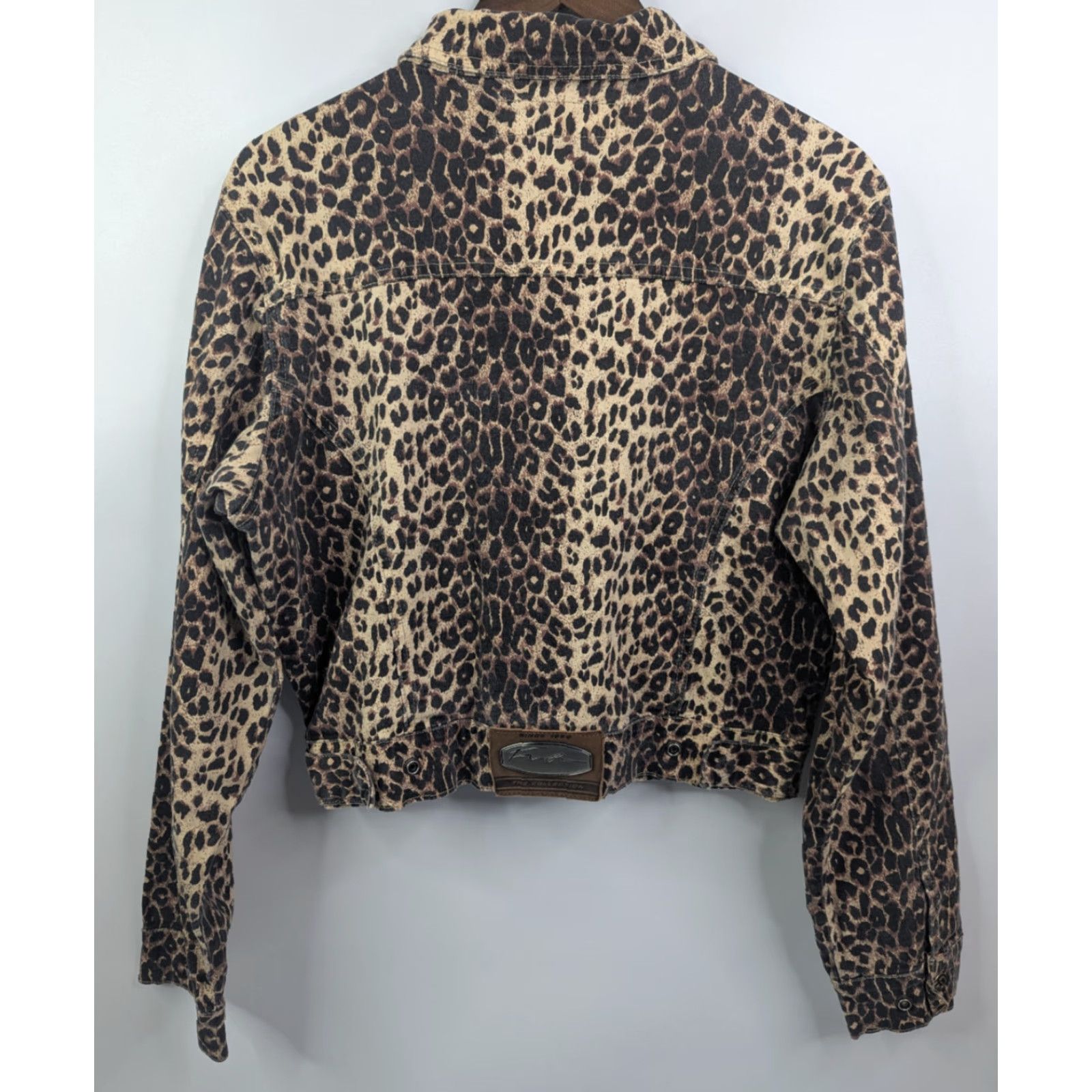 Fubu VINTAGE FUBU Crop Jacket Womens XL Leopard Print Snap Button 90s Y2K Streetwear Size XL / US 12-14 / IT 48-50 - 4 Thumbnail