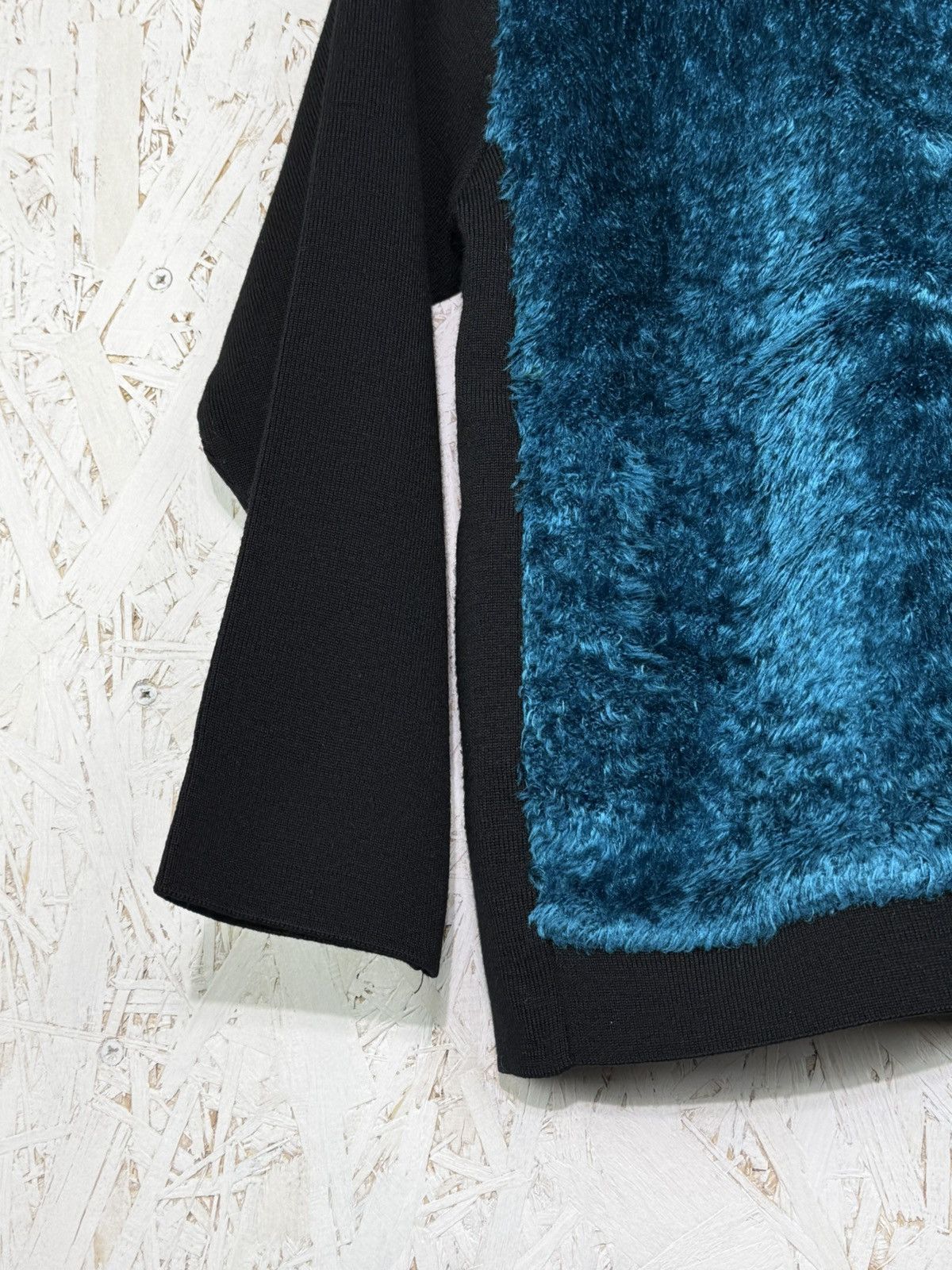 Jean Paul Gaultier Vintage Jean Paul Gaultier Fur Knit Sweater Black Blue 40 Size S / US 4 / IT 40 - 3 Thumbnail