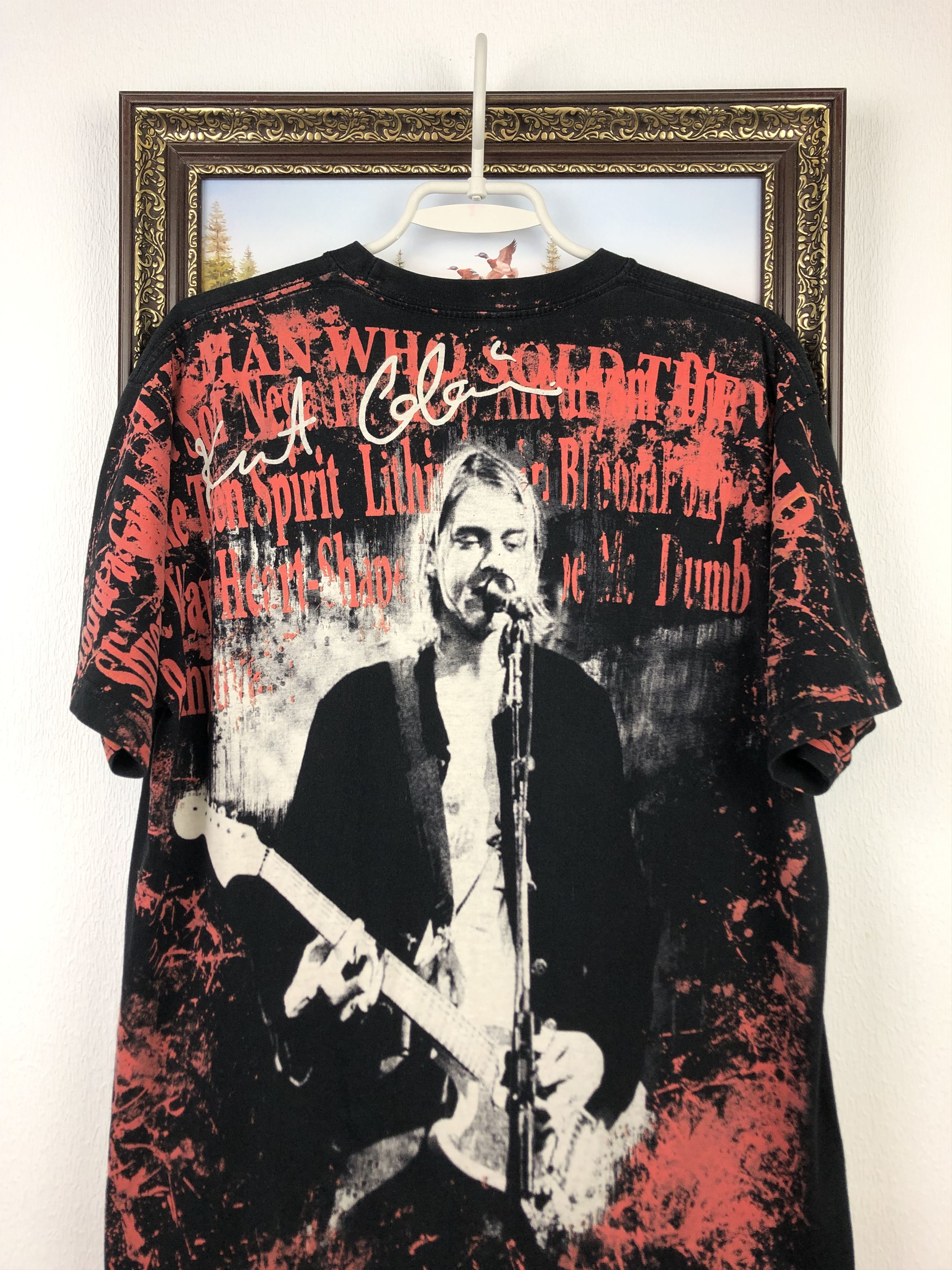 Band Tees Vintage Over Print Curt Cobain Tee Shirt Band Rare Black Size US M / EU 48-50 / 2 - 12 Thumbnail