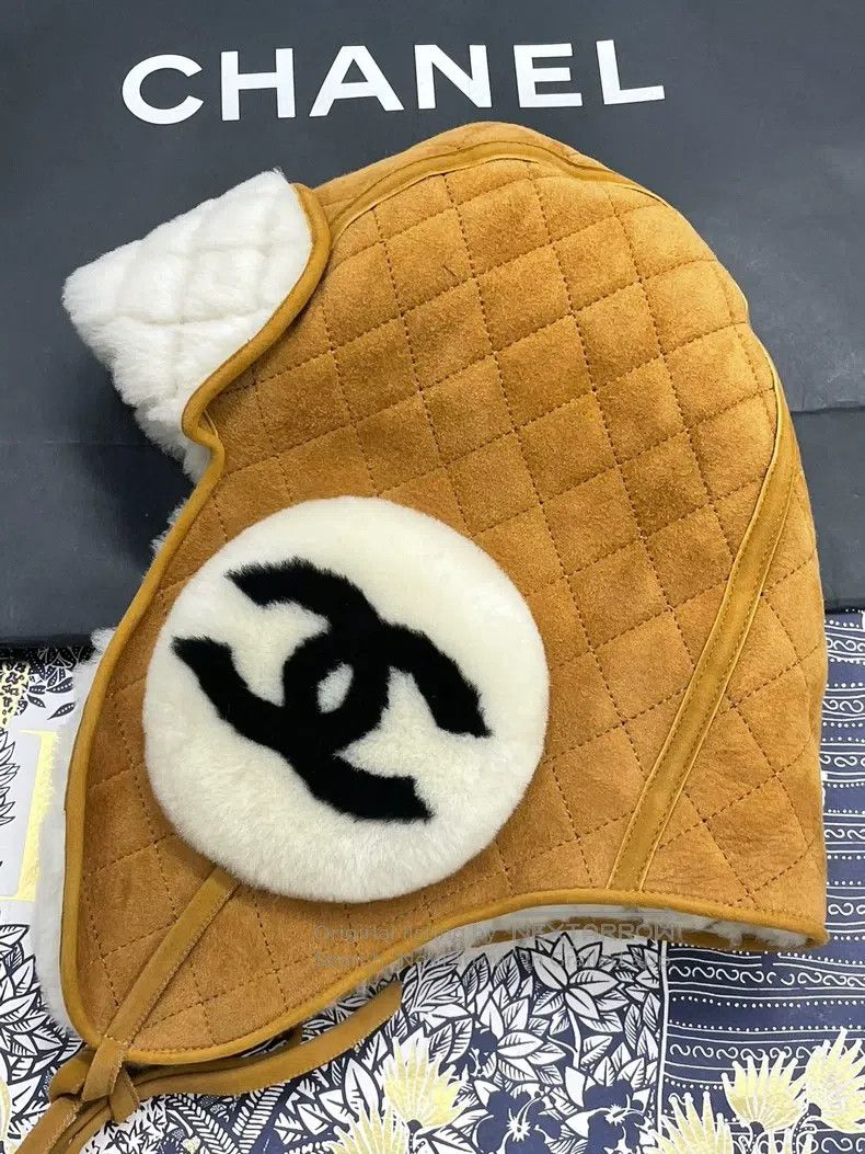 Chanel Chanel Brown suede double C thunder hat Size ONE SIZE - 3 Thumbnail