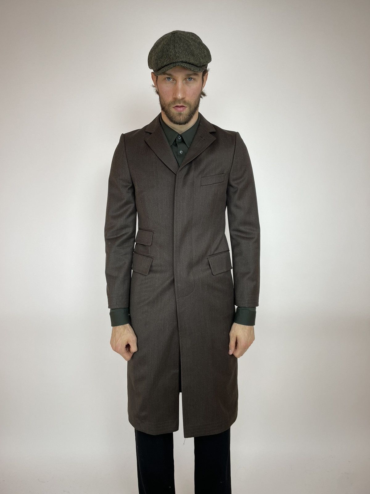 Other DOLZER Wool Coat Slim fit VITALE BARBERIS CANONICO FABRIC Size US S / EU 44-46 / 1 - 1 Thumbnail