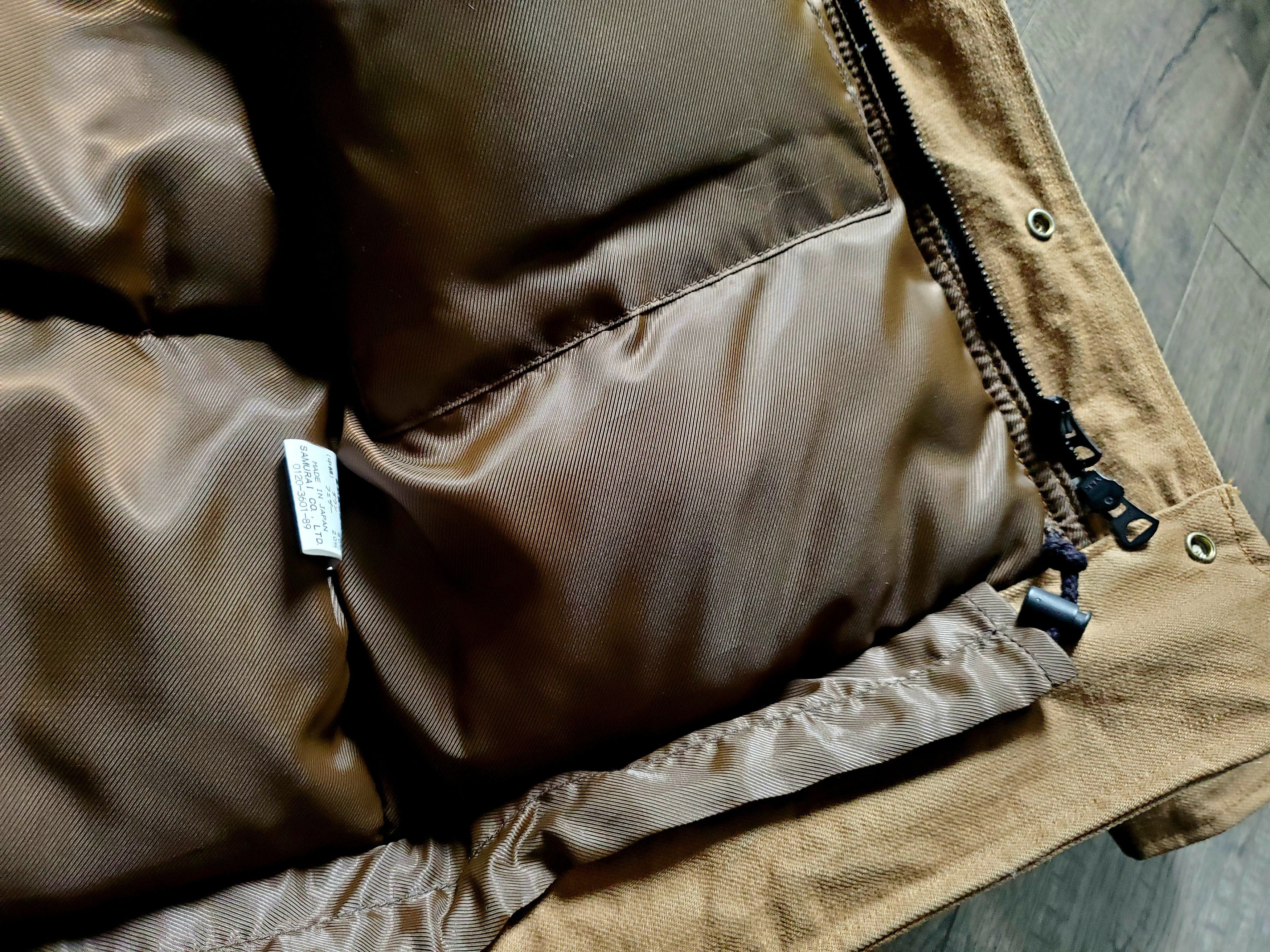 Samurai Jeans Kakishibu Horsehide Selvedge Chino Down Jacket Size US L / EU 52-54 / 3 - 20 Thumbnail