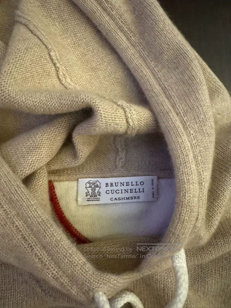 Brunello Cucinelli Brunello Cucinelli Logo Embroidered Cashmere Hooded Sweats Size US L / EU 52-54 / 3 - 4 Thumbnail