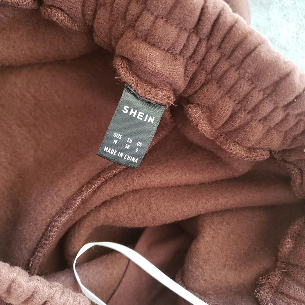 Shein Chocolate Oversized SHEIN Quoted Sweats Size 32" / US 10 / IT 46 - 4 Thumbnail