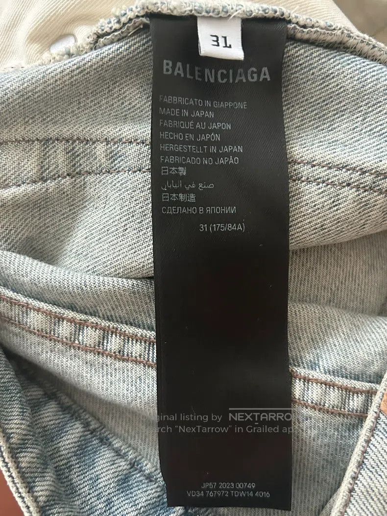 Balenciaga Balenciaga Distressed mid-rise straight leg casual jeans Size US 31 - 4 Thumbnail