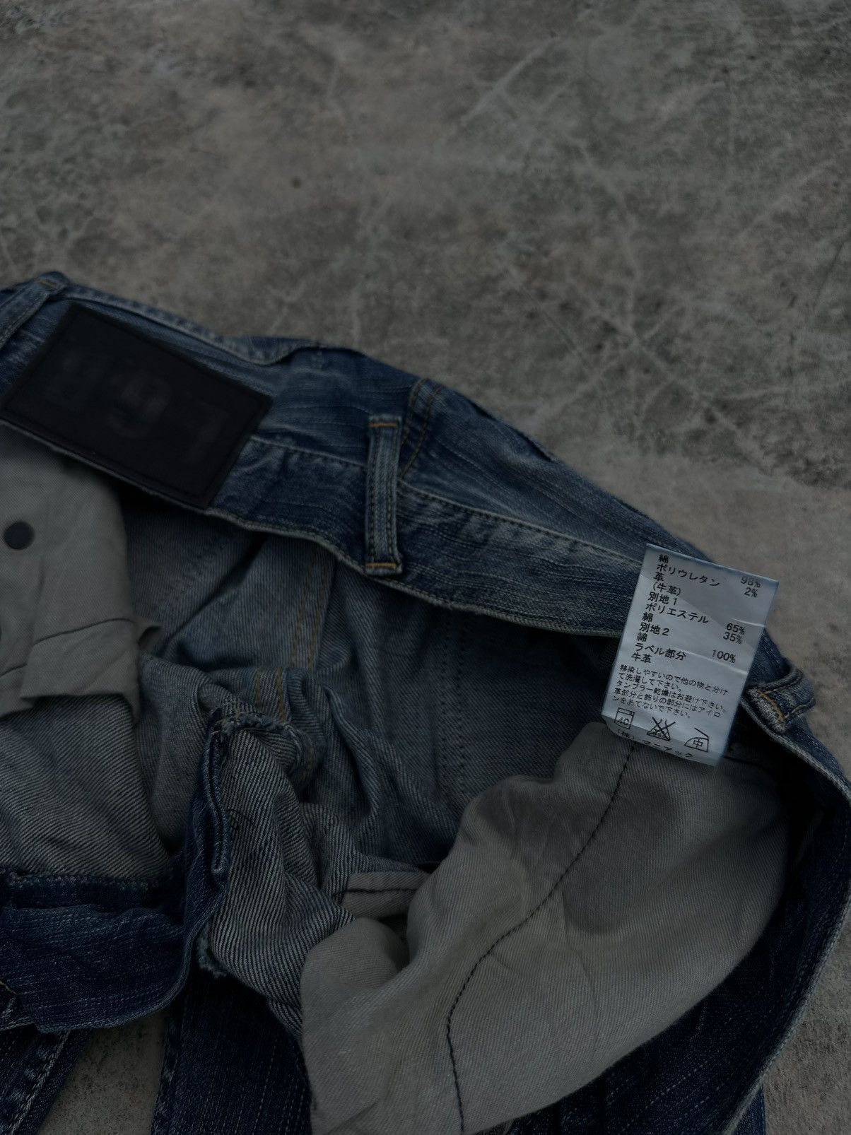 Le Grande Bleu (L.G.B.) 2000s Rare L.G.B. Leather Patch Cross Denim Size US 32 / EU 48 - 7 Thumbnail