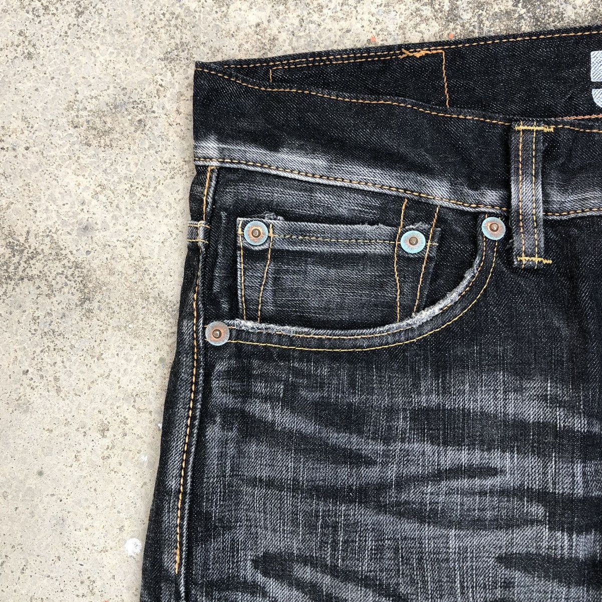 Edwin Vintage Edwin Blue Trip 503 Distressed Denim Jeans Size US 32 / EU 48 - 5 Thumbnail
