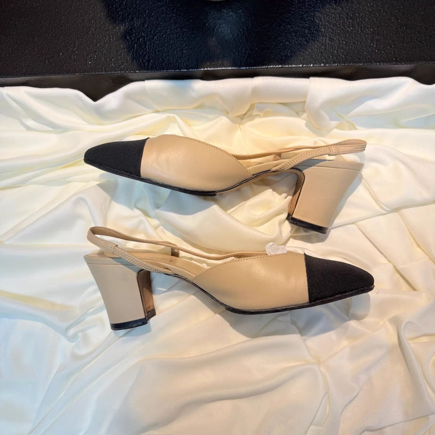 Chanel CHANEL Slingback Milk Tea Heels 38 EU 95 New Size US 7.5 / IT 37.5 - 4 Thumbnail