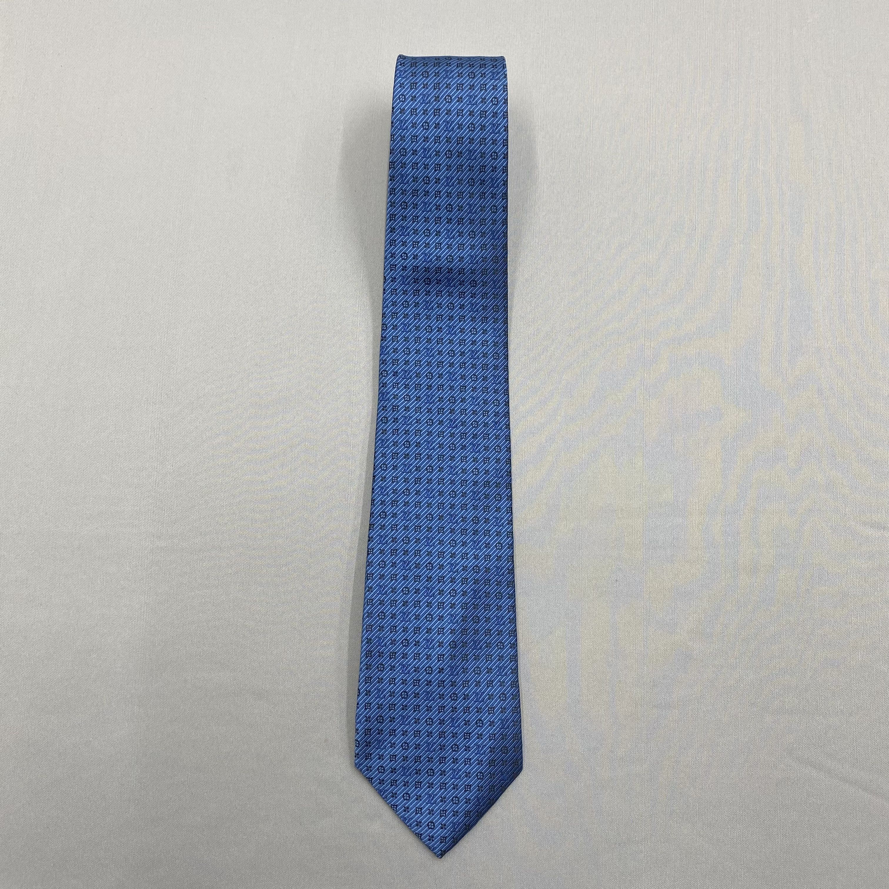 Japanese Brand Vintage Louis Vuitton SILK Necktie Cravate Pure Silk Size ONE SIZE - 3 Thumbnail