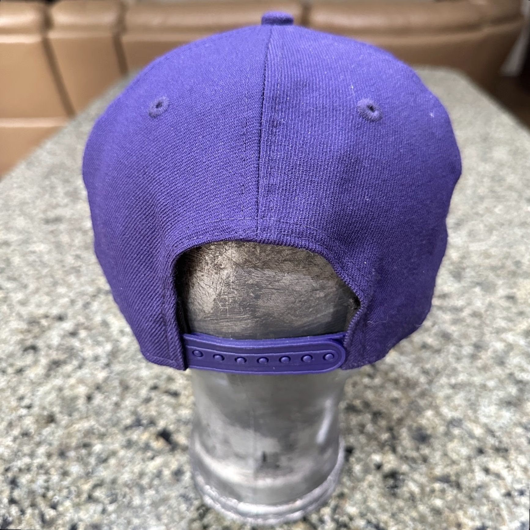 New Era VINTAGE Capital Agenda Cap Snap Back Wool Hat Men New Era 9FIFTY Purple Gold Embroidered Adjustable 9FIFTY Mens Cap Size ONE SIZE - 4 Thumbnail