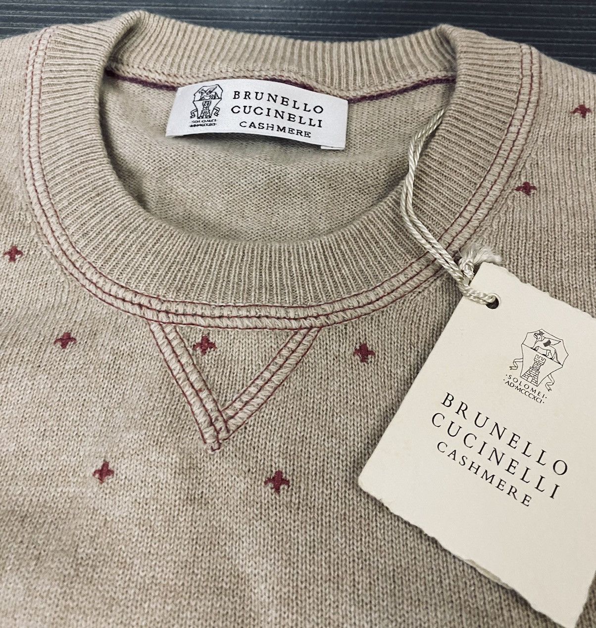 Brunello Cucinelli Brunello Cucinelli 🇮🇹 malt hand knit + cashmere crew 52 NWT Size US L / EU 52-54 / 3 - 2 Thumbnail