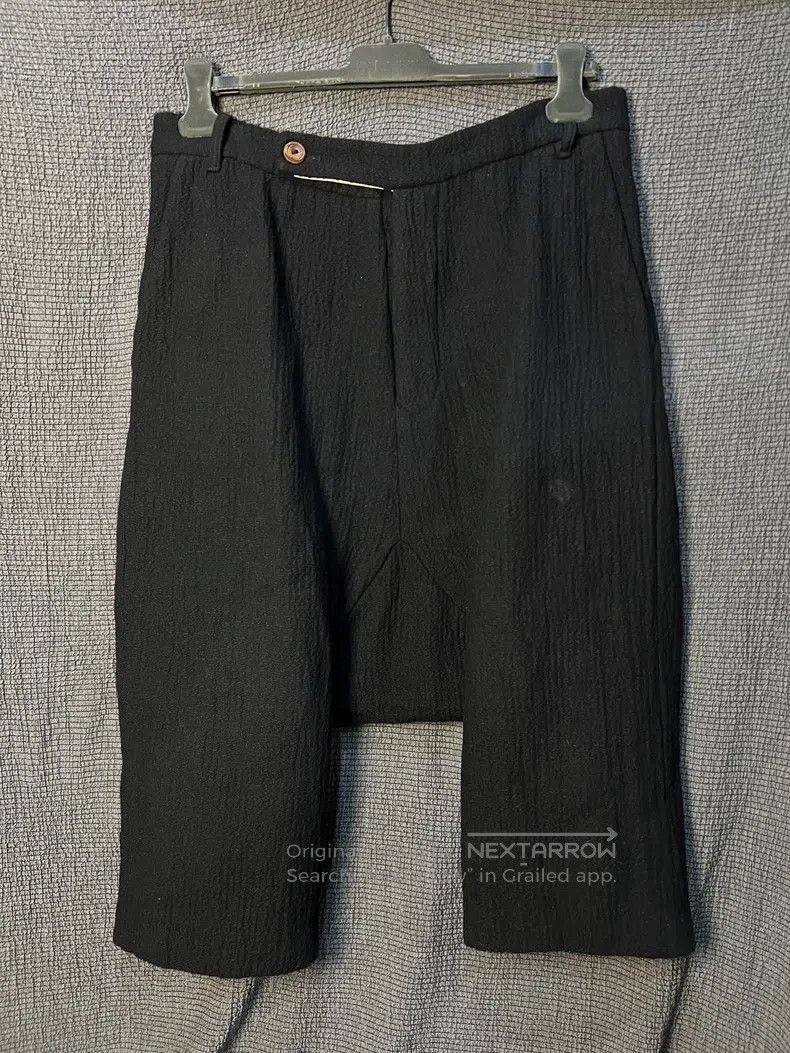 Rick Owens RICK OWENS Silk Wool Mixed Fabric Leather扣Drawstring Seven Size US 32 / EU 48 - 1 Thumbnail