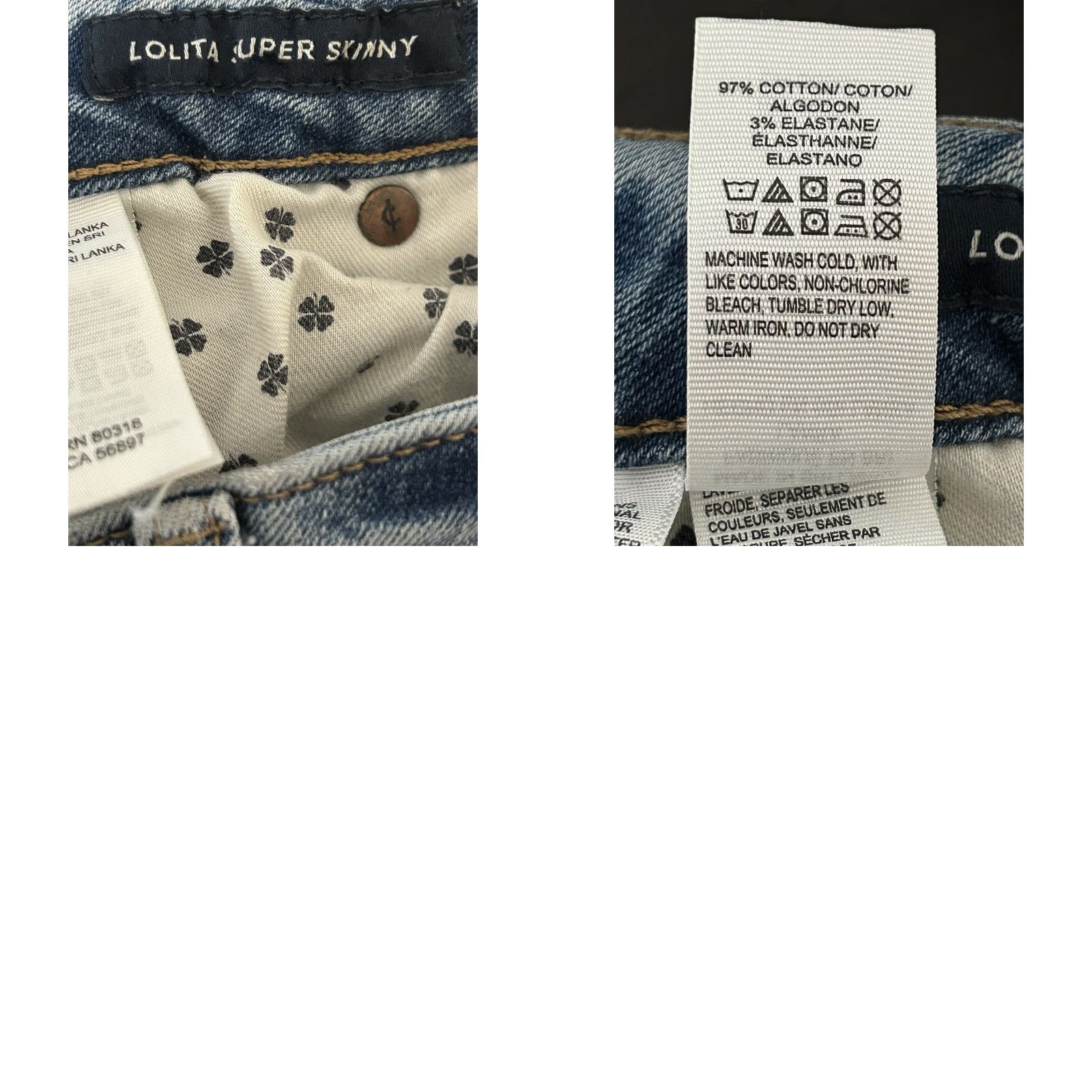 Lucky Brand Lucky Brand Lolita super Skinny Jeans Women's Blue Denim size 6/28, 5-Pocket Design, Zip Closure, Stretch, Medium Wash, Vintage Size 28" / US 6 / IT 42 - 8 Thumbnail