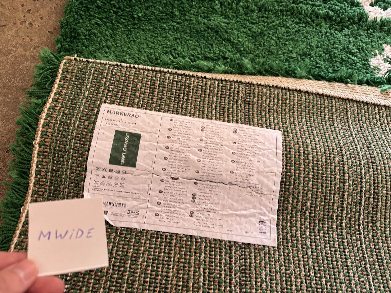 Virgil Abloh x IKEA MARKERAD WET GRASS" Rug carpet