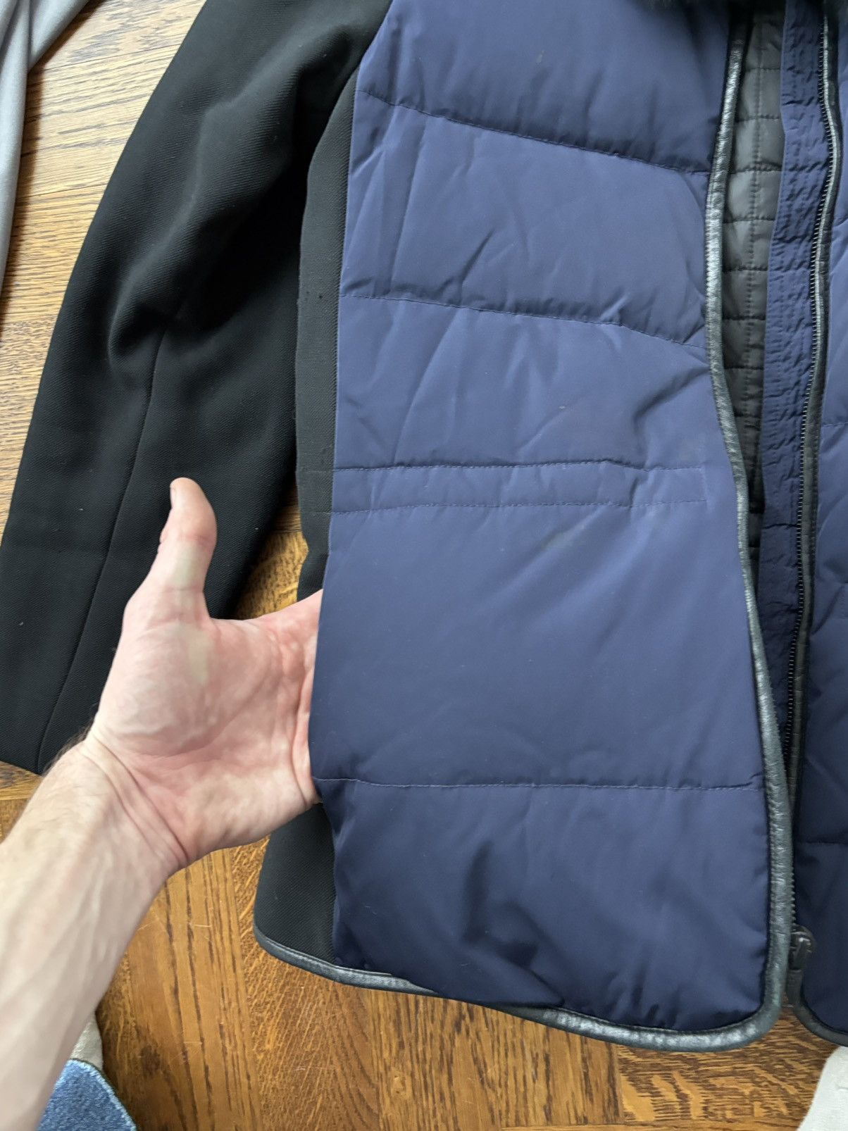 Theory Theory Rabbit Fur Trim Collar Winter Jacket Lambskin Bomber Size M / US 6-8 / IT 42-44 - 12 Thumbnail