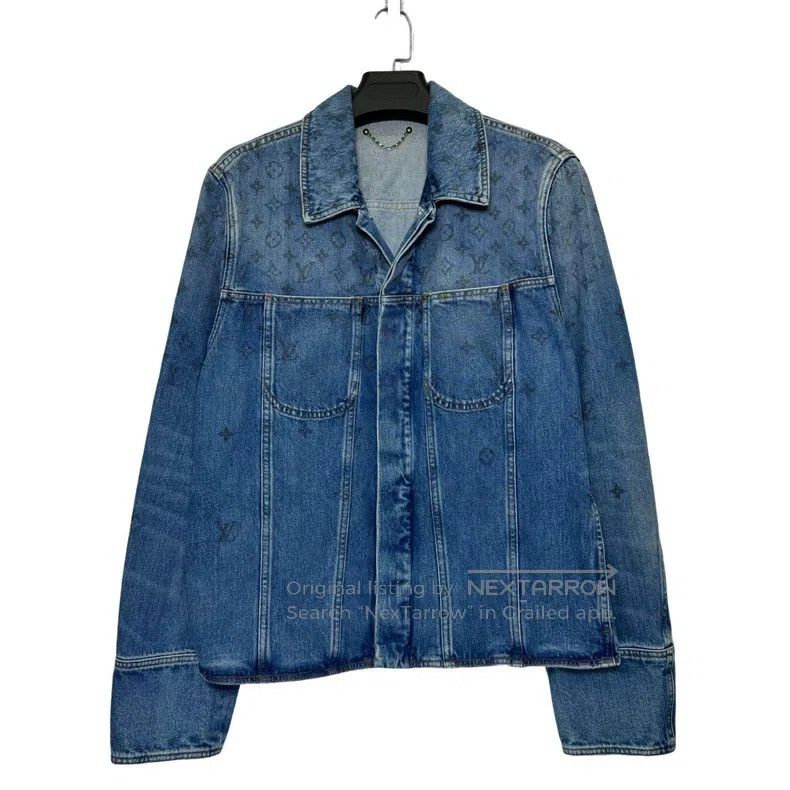 Louis Vuitton Louis Vuitton Gradient print logo denim jacket Size US L / EU 52-54 / 3 - 1 Thumbnail