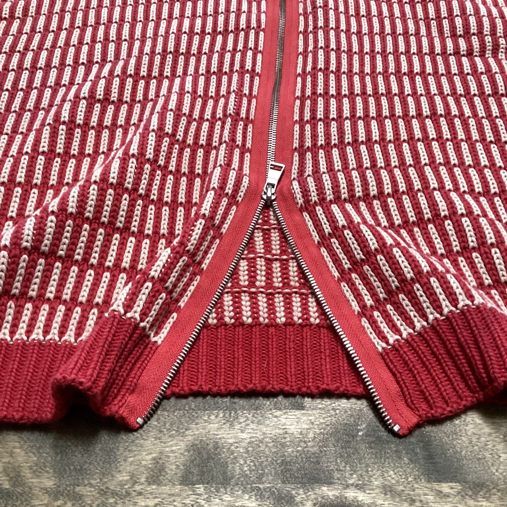 Free People Free People Sweater Women M/L Red Zip Back Oversized Poncho Vintage Bohemian Shawl Style Shirt? Size M / US 6-8 / IT 42-44 - 5 Thumbnail