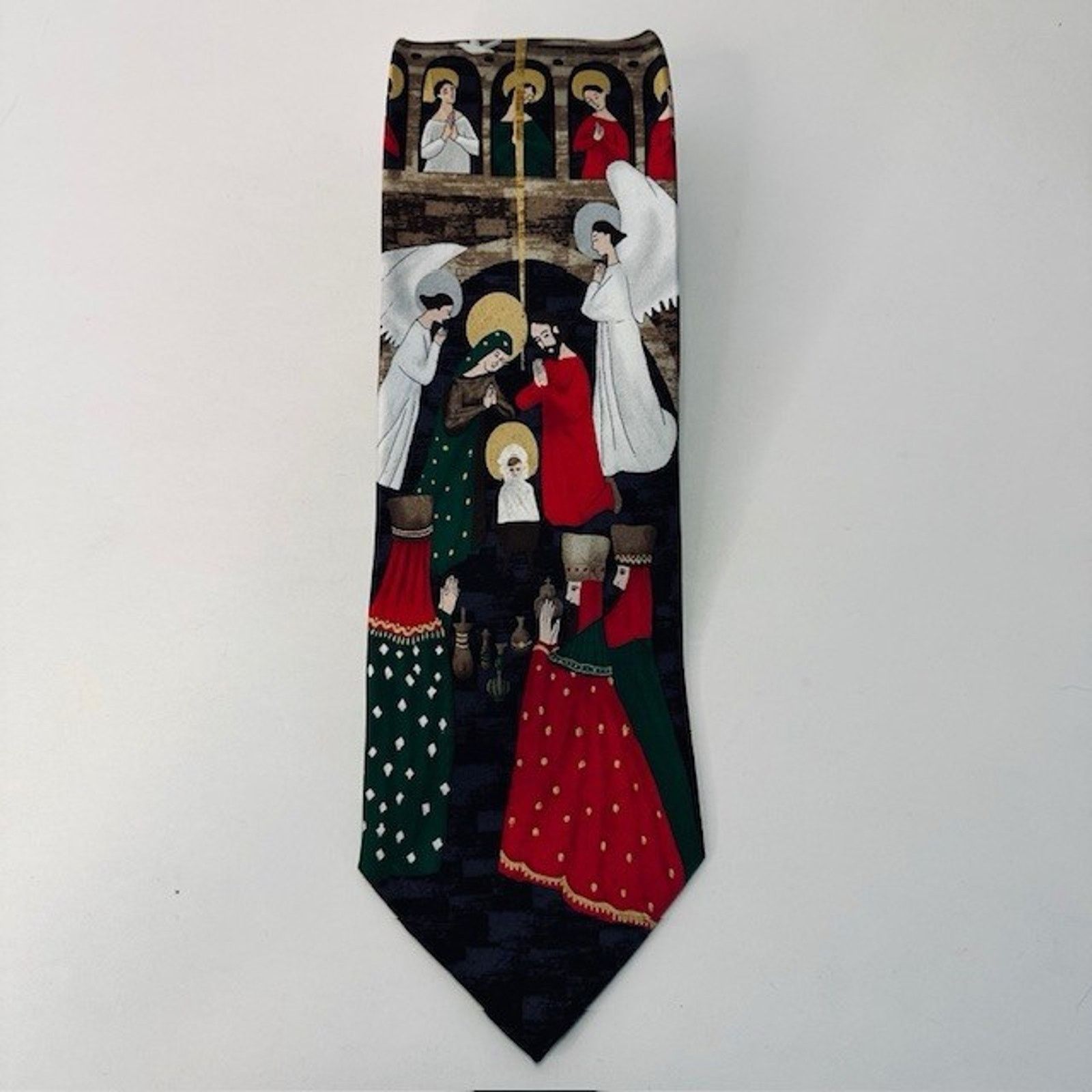 Other Hallmark Holiday Traditions Neck Tie, Nativity Black/Red Size ONE SIZE - 11 Thumbnail