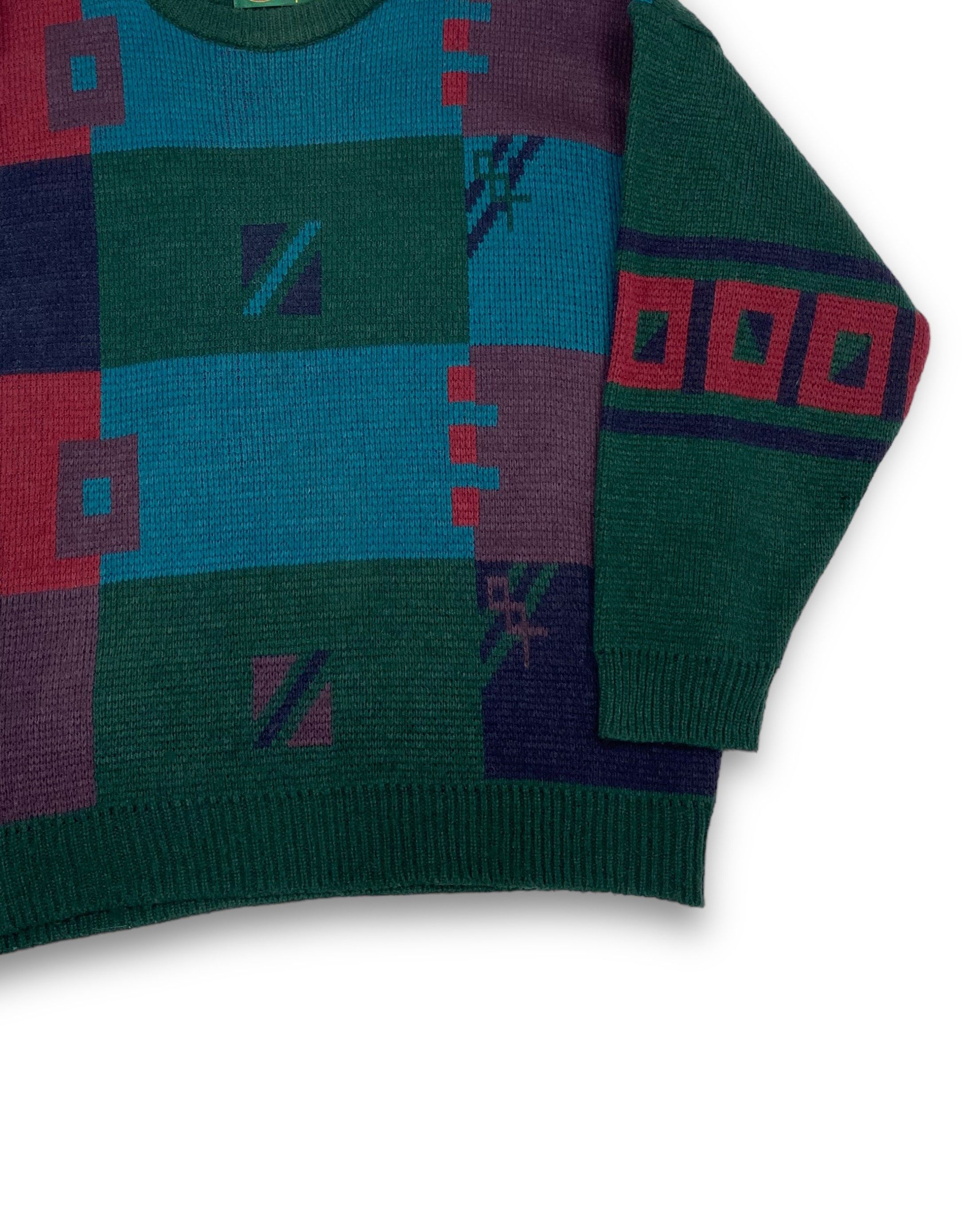 Vintage 90s Vintage MC Crazy Print Super Warm Winter Sweater M Size US L / EU 52-54 / 3 - 2 Thumbnail