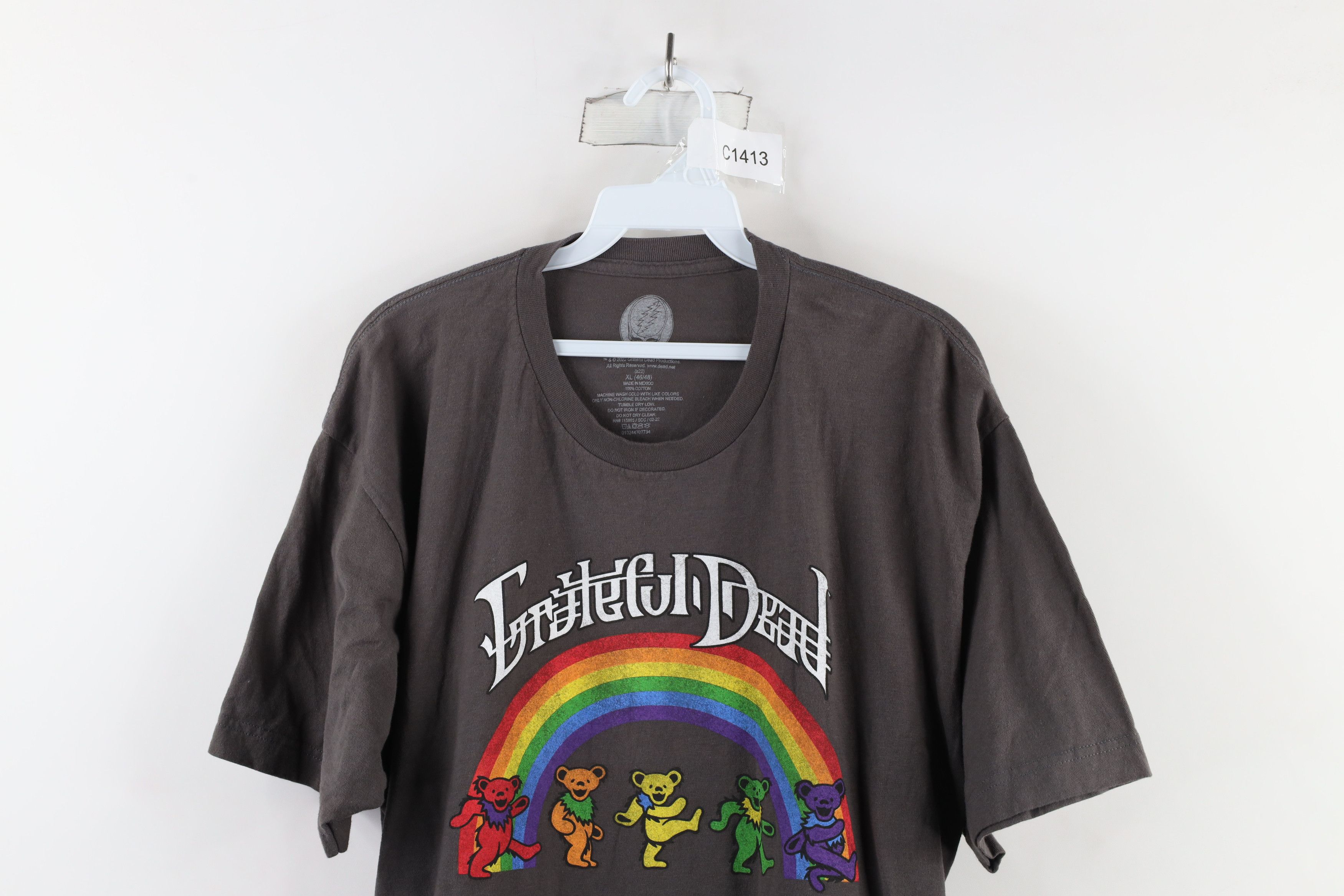 Vintage Retro Rainbow Bear Grateful Dead Band Short Sleeve T-Shirt Size US XL / EU 56 / 4 - 2 Thumbnail